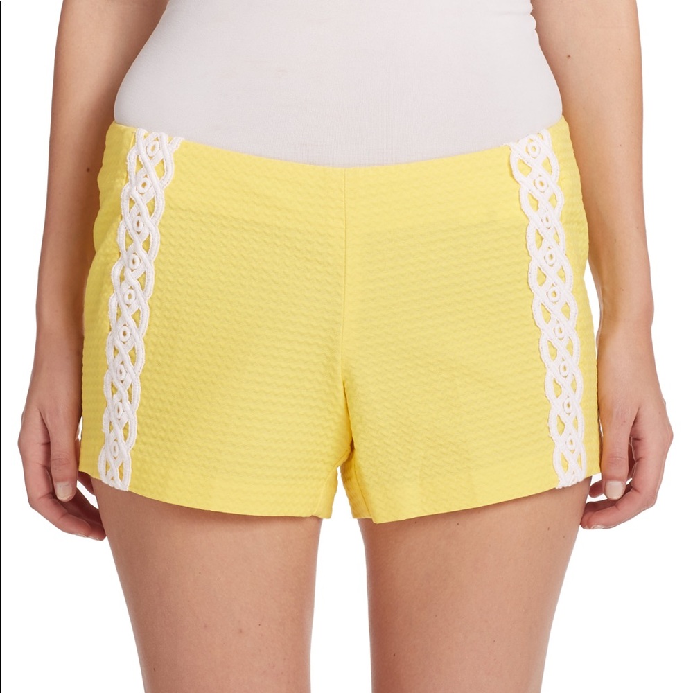 Yellow Lilly Pulitzer Liza Shorts